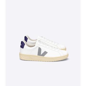 White/Grey/Purple Women's Veja URCA CWL Shoes | AU 568JPQ